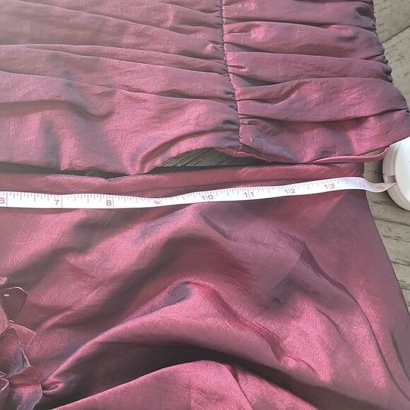 Burgendy red taffeta evening dress 2 piece fits size 6-8 ❤ - Picture 15 of 16